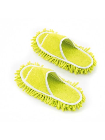 InnovaGoods Kapcie mopujące w kolorze limonkowym - 27 x 4 x 11 cm