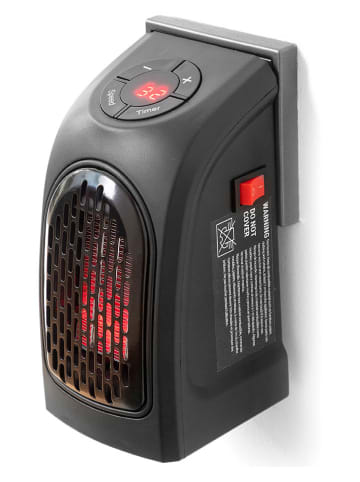 InnovaGoods Draagbare mini-verwarming zwart - (B)8,5 x (H)16 x (D)12,5 cm