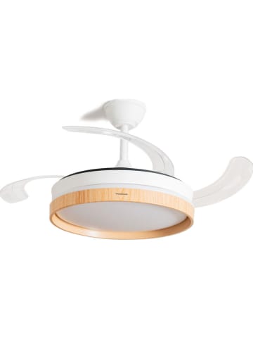 InnovaGoods LED-Deckenventilator in Weiß/ Beige - (H)42 x Ø 49 cm