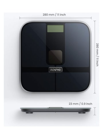 Renpho Personenwaage ''ELIS Solar 2'' in Schwarz