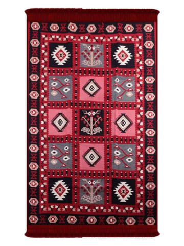 Bigghome Laagpolig tapijt ''SA1619B'' beige/rood