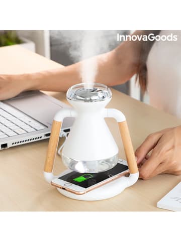 InnovaGoods Led-luchtbevochtiger wit/naturel - (B)15 x (H)17 x (D)11 cm
