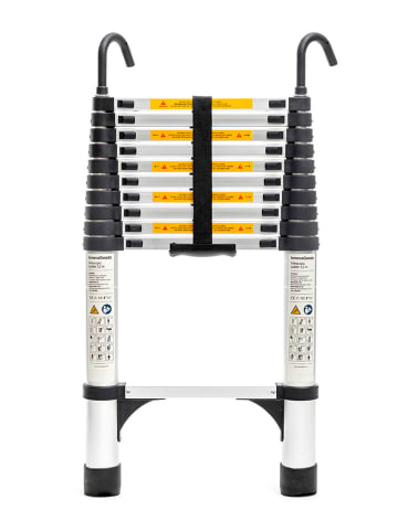 InnovaGoods Telescoopladder zilverkleurig/zwart - (L)9 x (B)48 x (H)320 cm