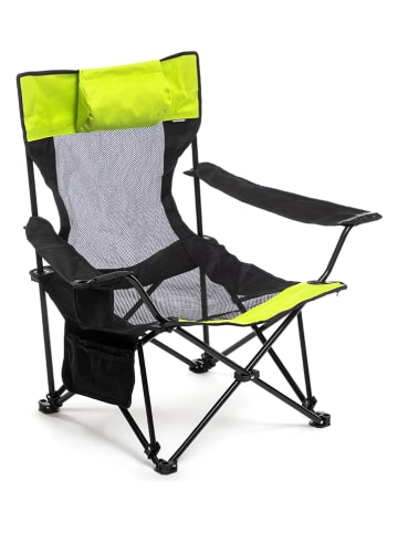 InnovaGoods Campingstoel zwart/geel - (B)88 x (H)115 x (D)86 cm