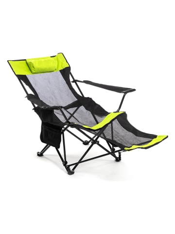 InnovaGoods Campingstoel zwart/geel - (B)88 x (H)115 x (D)86 cm