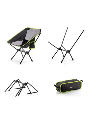 InnovaGoods Faltbarer Campingstuhl in Schwarz - (B)58 x (H)64 x (T)52,5 cm