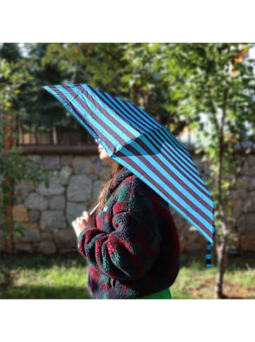 Biggdesign Taschenschirm ''Moods up'' in Schwarz/ Türkis