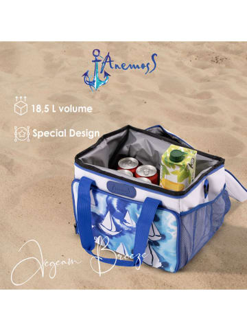 Anemoss Koeltas ''Sail'' blauw/wit - 18,5 l