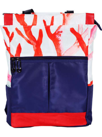 Anemoss Laptoprugzak ''Coral'' donkerblauw/rood - (B)30,5 x (H)40,6 x (D)12,7 cm