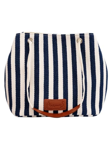 Anemoss Henkeltasche in Schwarz/ Weiß - (B)23,4 x (H)21,8 x (T)11,9 cm
