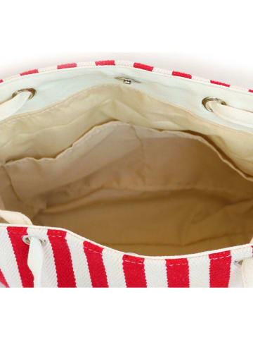 Anemoss Torebka w kolorze czerwono-białym - 23,4 x 21,8 x 11,9 cm