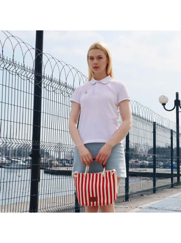 Anemoss Torebka w kolorze czerwono-białym - 23,4 x 21,8 x 11,9 cm