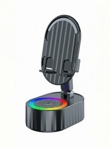 Kinglucky Smartphone-Halter mit Lautsprecher in Schwarz