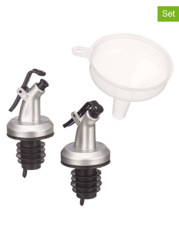 San ignacio 3-delige olietuitset zilverkleurig/zwart