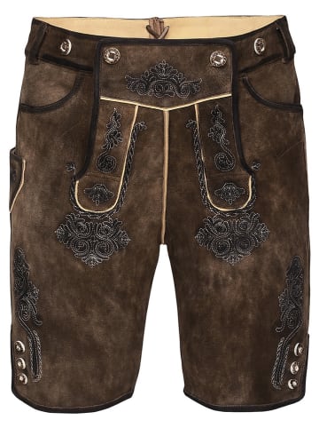 Edelnice Lederhose "Fabian" in Dunkelbraun