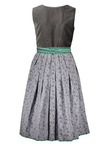 Almsach Dirndl in Grau/ Grün
