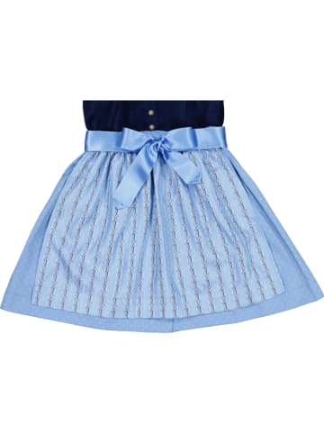 Isartrachten Dirndl in Hellblau/ Dunkelblau