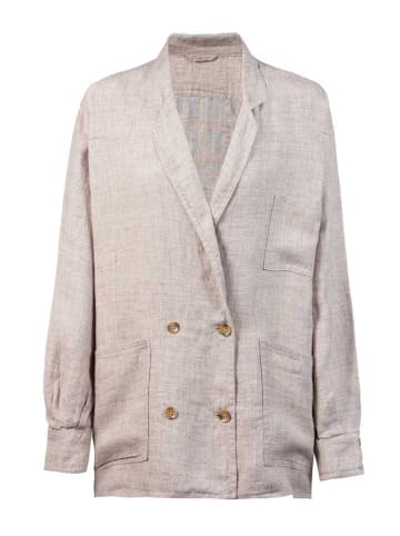 Herrlicher Linnen blazer zandkleurig