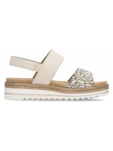 remonte Leder-Keilsandaletten in Beige
