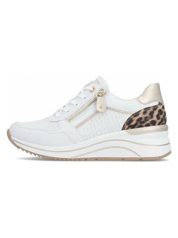remonte Leder-Keilsneakers in Weiß