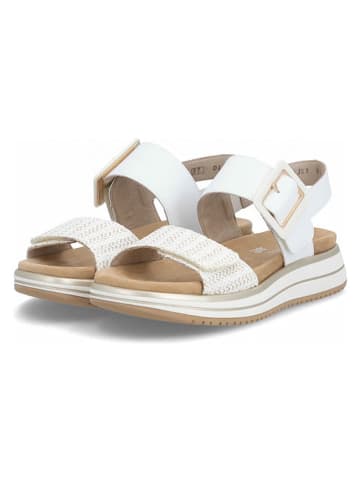 remonte Leder-Sandalen in Weiß