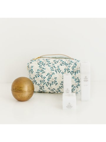 Cam Cam Copenhagen Kulturbeutel in Creme/ Blau - (B)27 x (H)16 x (T)12 cm