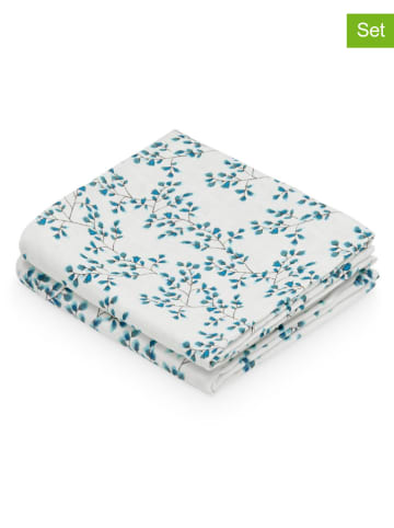 Cam Cam Copenhagen 2er-Set: Musselin-Spucktücher in Creme/ Blau