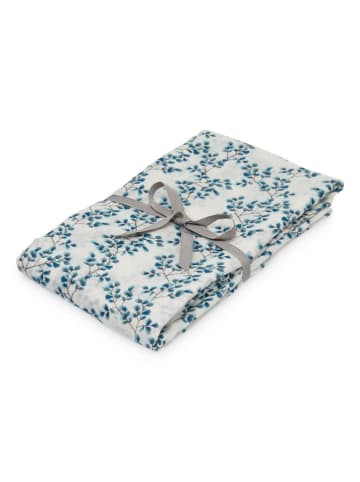 Cam Cam Copenhagen Wickeldecke in Creme/ Blau - (L)120 x (B)120 cm