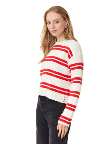 Scotch & Soda Pullover in Weiß/ Rot