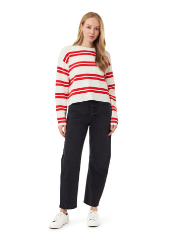 Scotch & Soda Sweter w kolorze biało-czerwonym