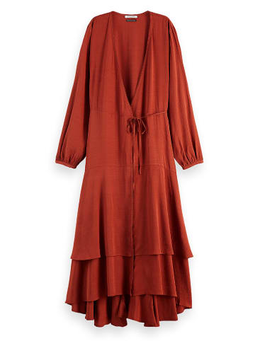Scotch & Soda Jurk roodbruin