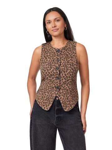 Scotch & Soda Kamizelka w kolorze karmelowo-czarnym