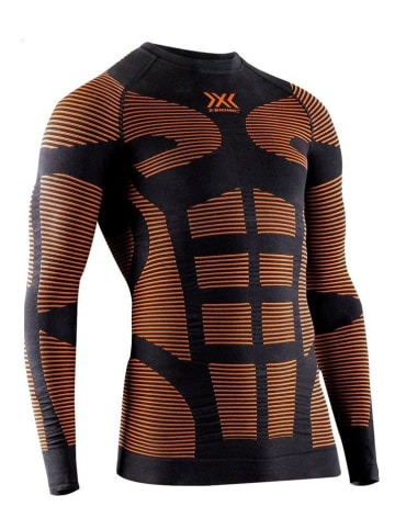 X-Bionic Recoveryshirt in Schwarz/ Hellbraun