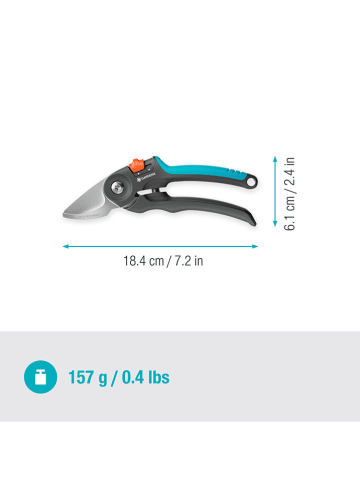 Gardena Gartenschere "PremiumCut - Frisches Holz" in Schwarz