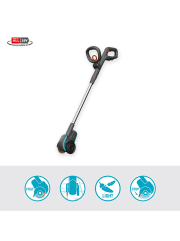 Gardena Akku-Fugenbürste EasyWeed 1800/18V P4A solo in Schwarz
