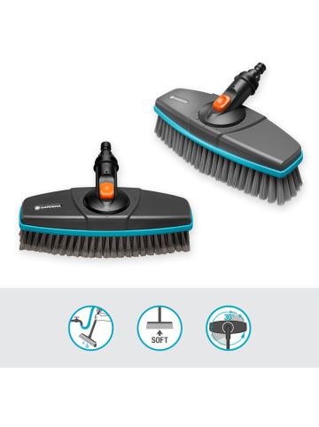 Gardena Steelborstel "Cleansystem" grijs - (L)27 cm