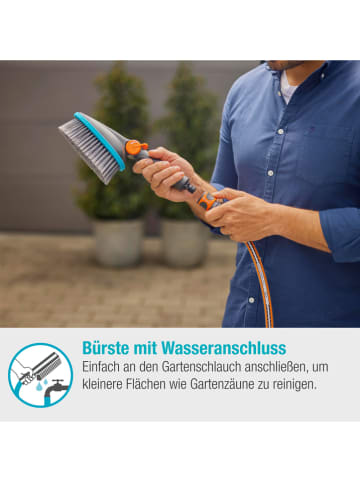 Gardena Handbürste "M soft" in Schwarz