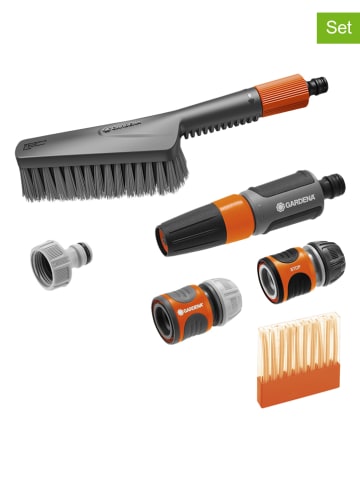 Gardena 15-delige wasset "Soft" grijs/rood