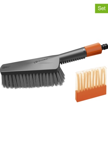 Gardena 11tlg. Wasch-Set "Soft" in Grau/ Rot