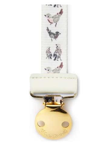 Elodie Details Łańcuszek "Feathered Friends" w kolorze białym do smoczka - 0+