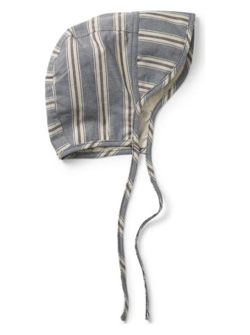 Elodie Details Czapka niemowlęca "Sandy Stripe" w kolorze szaro-beżowym