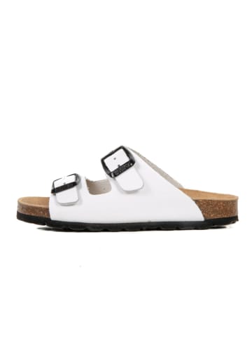 BABUNKERS Family Leren slippers wit