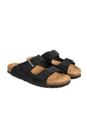 BABUNKERS Family Leren slippers zwart