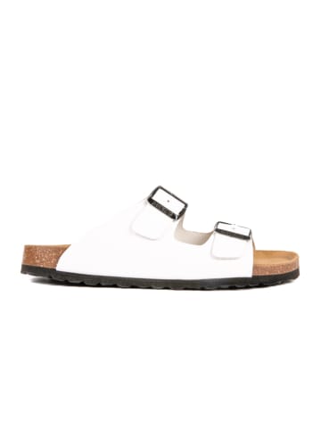 BABUNKERS Family Leren slippers wit