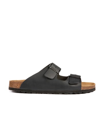 BABUNKERS Family Leren slippers zwart