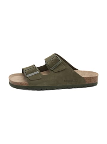 BABUNKERS Family Leder-Pantoletten in Khaki