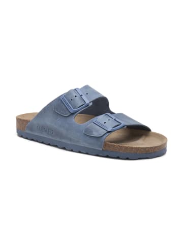 BABUNKERS Family Leren slippers blauw