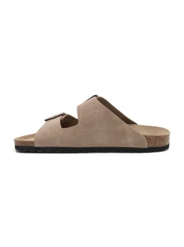 BABUNKERS Family Leder-Pantoletten in Beige