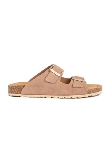 BABUNKERS Family Leren slippers taupe