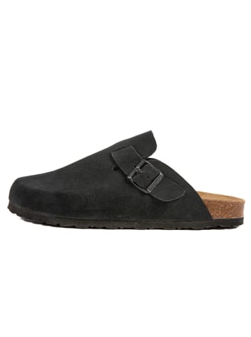 BABUNKERS Family Leren clogs zwart